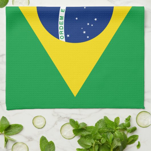 vlag van Brazilië Theedoek (Gevouwen)
