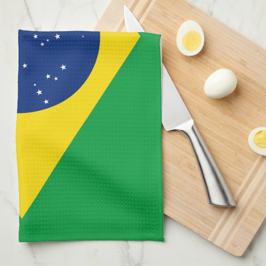 vlag van Brazilië Theedoek (Quarter Fold)