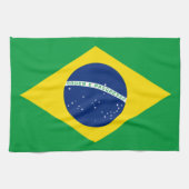 vlag van Brazilië Theedoek (Horizontaal)