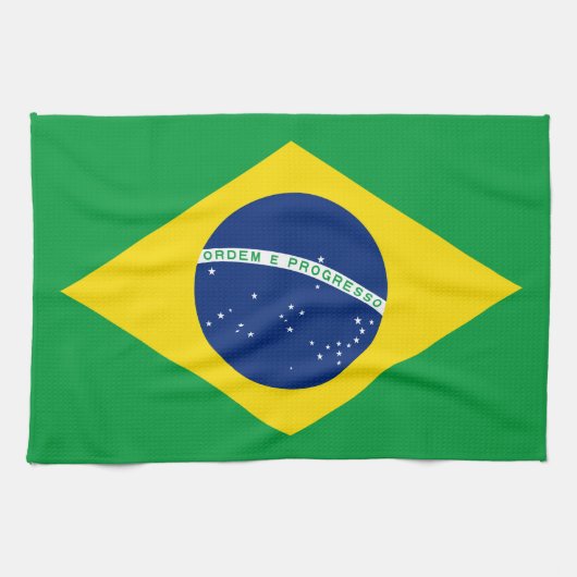vlag van Brazilië Theedoek (Horizontaal)