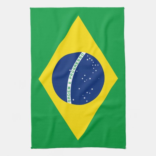 vlag van Brazilië Theedoek (Verticaal)