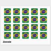 vlag van Brazilië Vierkante Sticker (Vel)