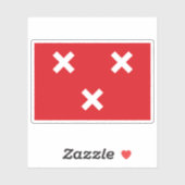 Vlag van Breda, Nederland Sticker (Vel)