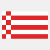 Vlag van Bremen Rechthoekige Sticker (Voorkant)