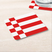 Vlag van Bremen Square Paper Onderzetter (Schuin)