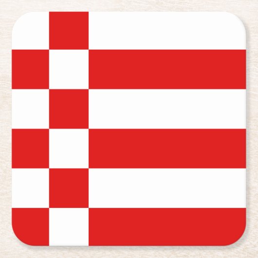Vlag van Bremen Square Paper Onderzetter (Voorkant)