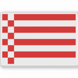 Vlag van Bremen stad en staat, Duitsland Sticker
