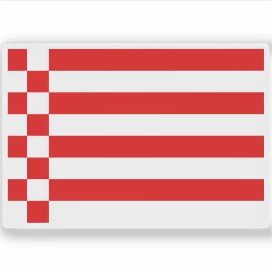 Vlag van Bremen stad en staat, Duitsland Sticker (Voorkant)