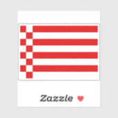 Vlag van Bremen stad en staat, Duitsland Sticker (Vel)