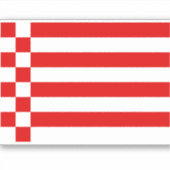Vlag van Bremen Vinyl Sticker (Voorkant)