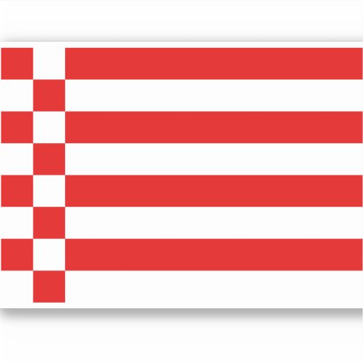 Vlag van Bremen Vinyl Sticker (Voorkant)