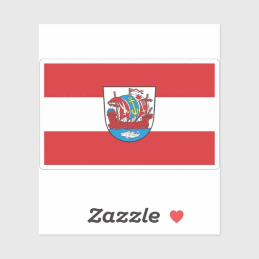 Vlag van Bremerhaven, Duitsland Sticker (Vel)