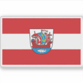 Vlag van Bremerhaven, Duitsland Sticker (Voorkant)