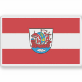 Vlag van Bremerhaven, Duitsland Sticker
