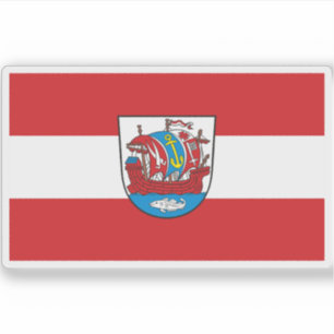 Vlag van Bremerhaven, Duitsland Sticker