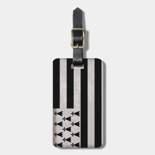 Vlag van Bretagne Bagagelabel (Voorkant verticaal)