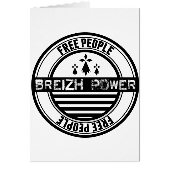 Vlag van Bretagne Breizh free people (Voorkant)