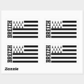 Vlag van Bretagne, Frankrijk Rechthoekige Sticker (Vel)