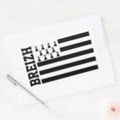 Vlag van Bretagne, Frankrijk Rechthoekige Sticker (Envelop)