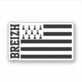 Vlag van Bretagne, Frankrijk Sticker (Voorkant)