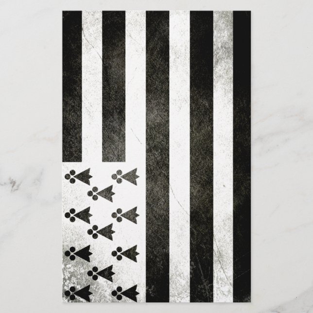 Vlag van Bretagne Vintage (Voorkant)