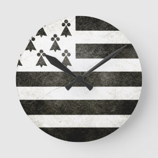 Vlag van Bretagne Vintage Ronde Klok