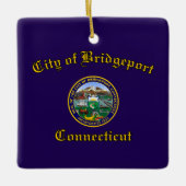 Vlag van Bridgeport, Connecticut Keramisch Ornament (Voorkant)