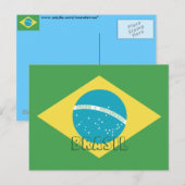 Vlag van Briefkaart Brazilië (Voorkant / Achterkant)