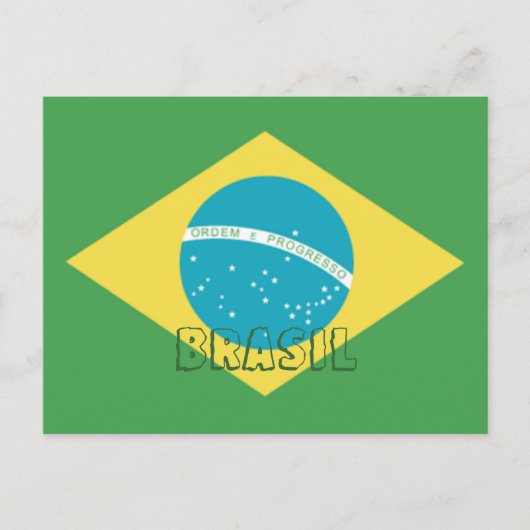 Vlag van Briefkaart Brazilië (Voorkant)