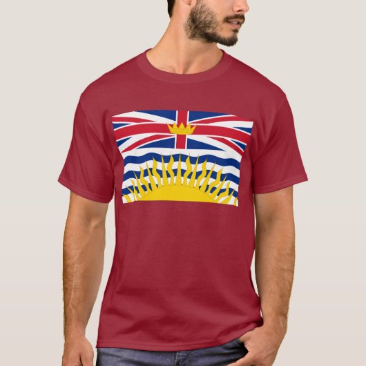 Vlag van British Columbia, Canada T-shirt (Voorkant)
