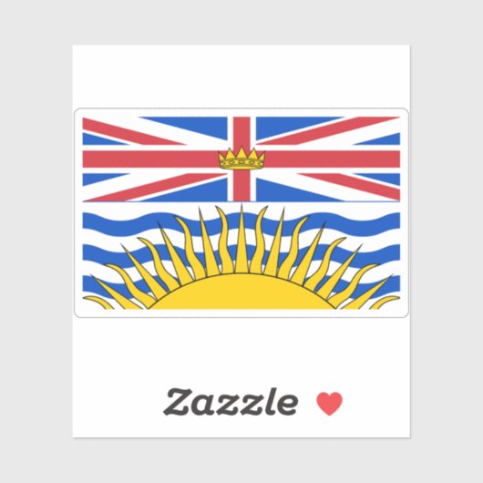 Vlag van British Columbia Sticker (Vel)