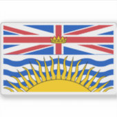 Vlag van British Columbia Sticker (Voorkant)