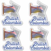 Vlag van British Columbia Sticker (Voorkant)