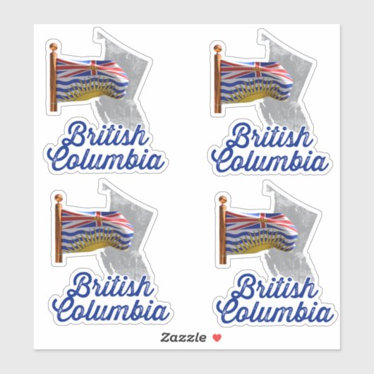 Vlag van British Columbia Sticker (Vel)