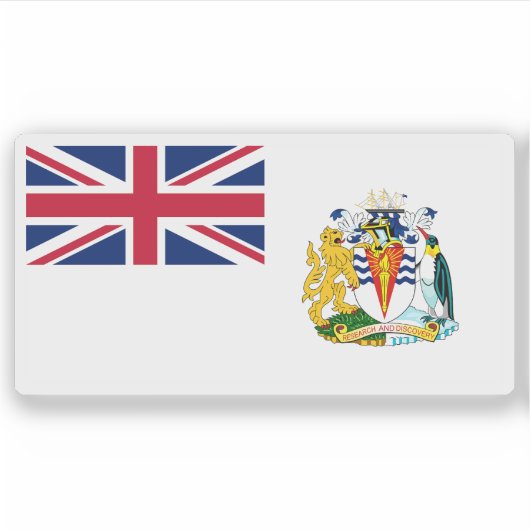 Vlag van Brits Antarctisch Territorium, Antarctica Sticker (Voorkant)