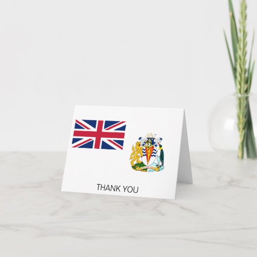 Vlag van Brits Antarctisch Territorium Bedankkaart (Voorkant)