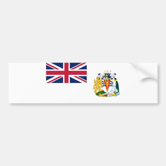 Vlag van Brits Antarctisch Territorium Bumpersticker (Voorkant)