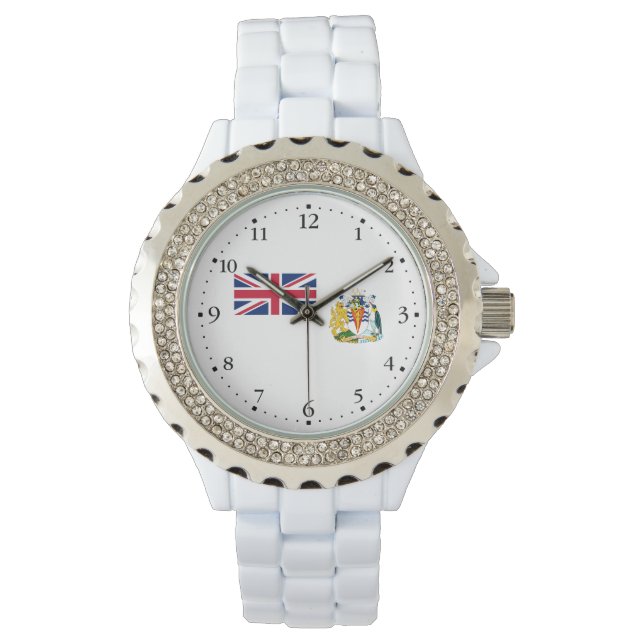 Vlag van Brits Antarctisch Territorium Horloge (Voorkant)