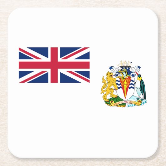 Vlag van Brits Antarctisch Territorium Kartonnen Onderzetters (Voorkant)