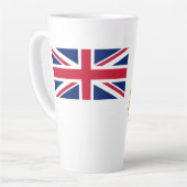 Vlag van Brits Antarctisch Territorium Latte Mok (Linkerhoek)