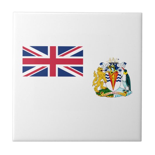 Vlag van Brits Antarctisch Territorium Tegeltje (Voorkant)