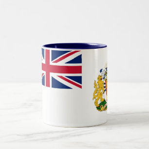 Vlag van Brits Antarctisch Territorium Tweekleurige Koffiemok