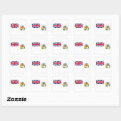 Vlag van Brits Antarctisch Territorium Vierkante Sticker (Vel)