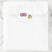 Vlag van Brits Antarctisch Territorium Vierkante Sticker (Tas)