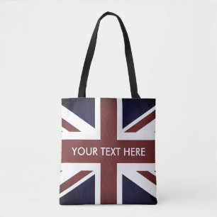  vlag van Britse Unievaknaam, aangepast Tote Bag