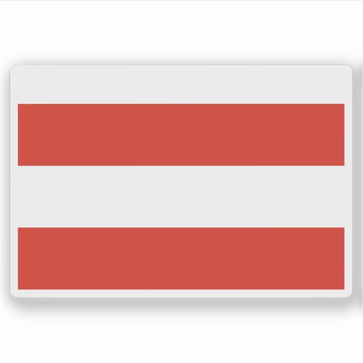 Vlag van Brno, Tsjechië Sticker (Voorkant)