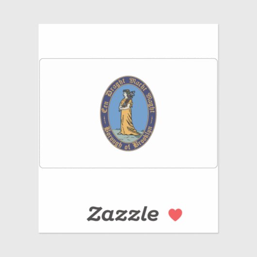 Vlag van Brooklyn, New York Sticker (Vel)