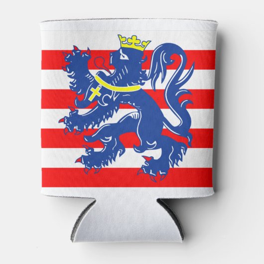 Vlag van Brugge, België Blikjeskoeler (Voorkant)