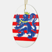 Vlag van Brugge, België Keramisch Ornament (Links)