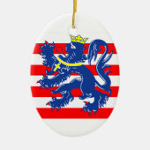 Vlag van Brugge, België Keramisch Ornament (Voorkant)